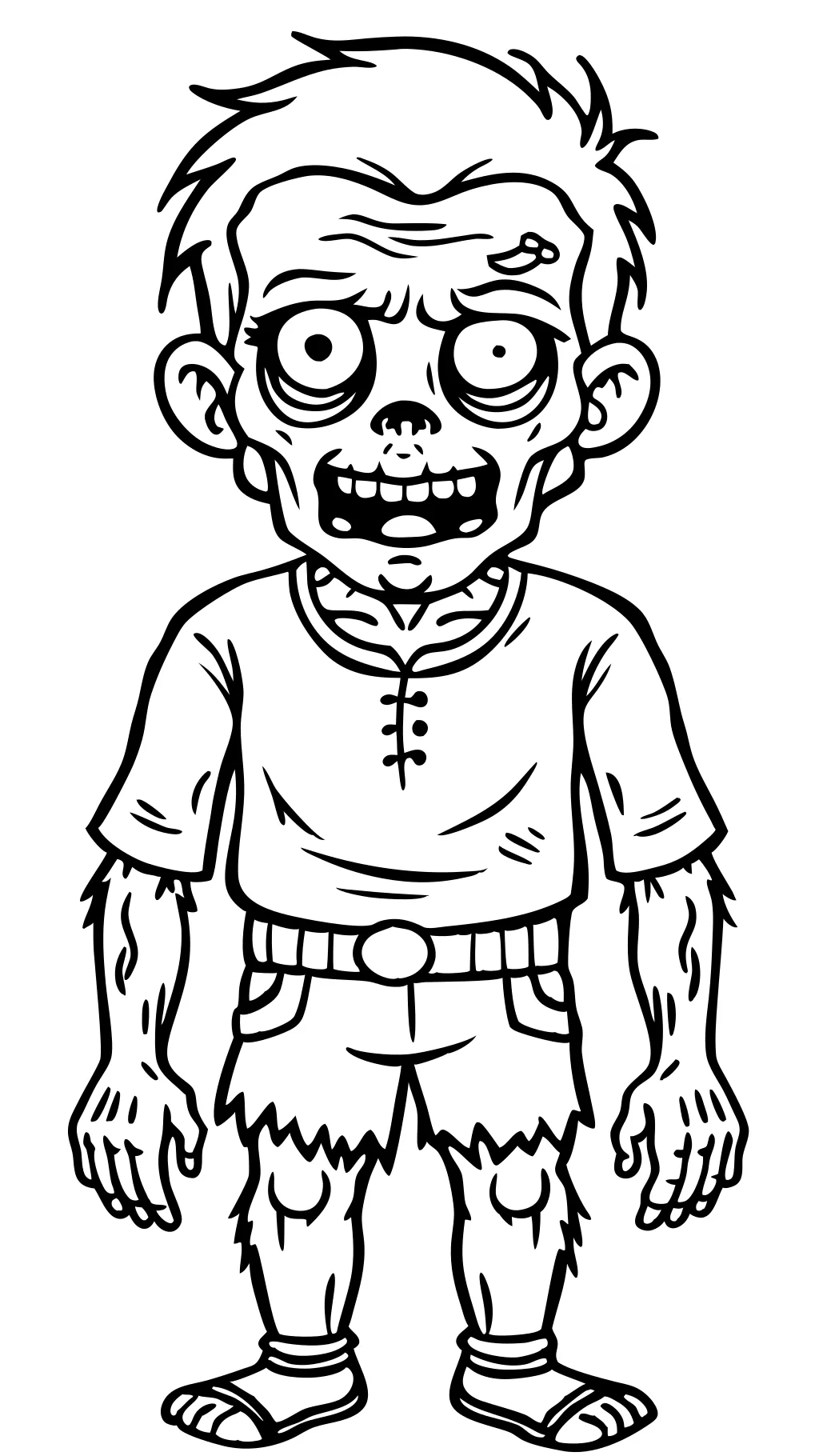 realistic zombie coloring pages